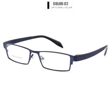 Carica l&#39;immagine nel visualizzatore di Gallery, Gmei Optical Men Titanium Alloy Eyeglasses Frame for Men Eyewear Flexible Temples Legs IP Electroplating Alloy Spectacles Y812