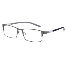 Carica l&#39;immagine nel visualizzatore di Gallery, Gmei Optical Men Titanium Alloy Eyeglasses Frame for Men Eyewear Flexible Temples Legs IP Electroplating Alloy Spectacles Y028