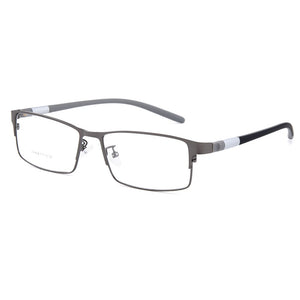 Gmei Optical Men Titanium Alloy Eyeglasses Frame for Men Eyewear Flexible Temples Legs IP Electroplating Alloy Spectacles Y028