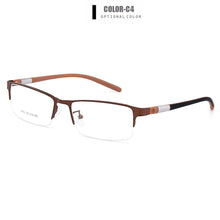 Load image into Gallery viewer, Gmei Optical Men Titanium Alloy Eyeglasses Frame for Men Eyewear Flexible Temples Legs IP Electroplating Alloy Spectacles Y2442
