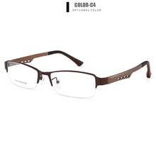 Carica l&#39;immagine nel visualizzatore di Gallery, Gmei Optical Men Titanium Alloy Eyeglasses Frame for Men Eyewear Flexible Temples Legs IP Electroplating Alloy Spectacles Y2387