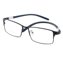 Carica l&#39;immagine nel visualizzatore di Gallery, Gmei Optical Men Titanium Alloy Eyeglasses Frame for Men Eyewear Flexible Temples Legs IP Electroplating Alloy Spectacles Y028