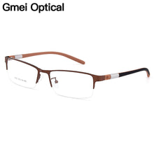 Load image into Gallery viewer, Gmei Optical Men Titanium Alloy Eyeglasses Frame for Men Eyewear Flexible Temples Legs IP Electroplating Alloy Spectacles Y2442
