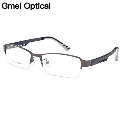 Gmei Optical Men Titanium Alloy Eyeglasses Frame for Men Eyewear Flexible Temples Legs IP Electroplating Alloy Spectacles Y2387