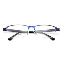 Carica l&#39;immagine nel visualizzatore di Gallery, Gmei Optical Men Titanium Alloy Eyeglasses Frames for Men Eyewear Flexible Temples Legs IP Electroplating Alloy Spectacles Y7017