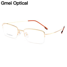 Load image into Gallery viewer, Gmei Optical Men Ultra-Light Semi-Rimless Memory Titanium Alloy Glasses Frames for Men Myopia Presbyopia Reading Spectacles Y879