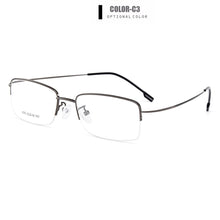 Load image into Gallery viewer, Gmei Optical Men Ultra-Light Semi-Rimless Memory Titanium Alloy Glasses Frames for Men Myopia Presbyopia Reading Spectacles Y879