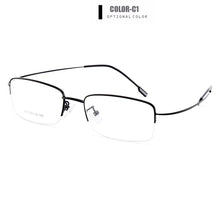 Load image into Gallery viewer, Gmei Optical Men Ultra-Light Semi-Rimless Memory Titanium Alloy Glasses Frames for Men Myopia Presbyopia Reading Spectacles Y879