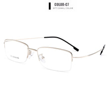 Load image into Gallery viewer, Gmei Optical Men Ultra-Light Semi-Rimless Memory Titanium Alloy Glasses Frames for Men Myopia Presbyopia Reading Spectacles Y879