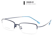 Load image into Gallery viewer, Gmei Optical Men Ultra-Light Semi-Rimless Memory Titanium Alloy Glasses Frames for Men Myopia Presbyopia Reading Spectacles Y879