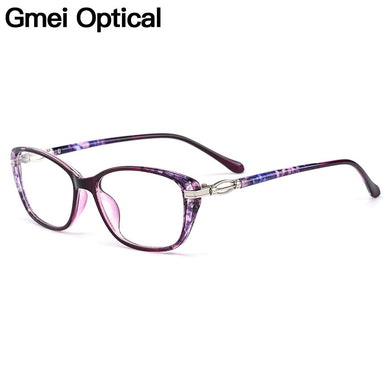 Gmei Optical Women Glasses Frames Urltra-Light TR90 Square Female Plastic Myopia Prescription Eyewear Frame