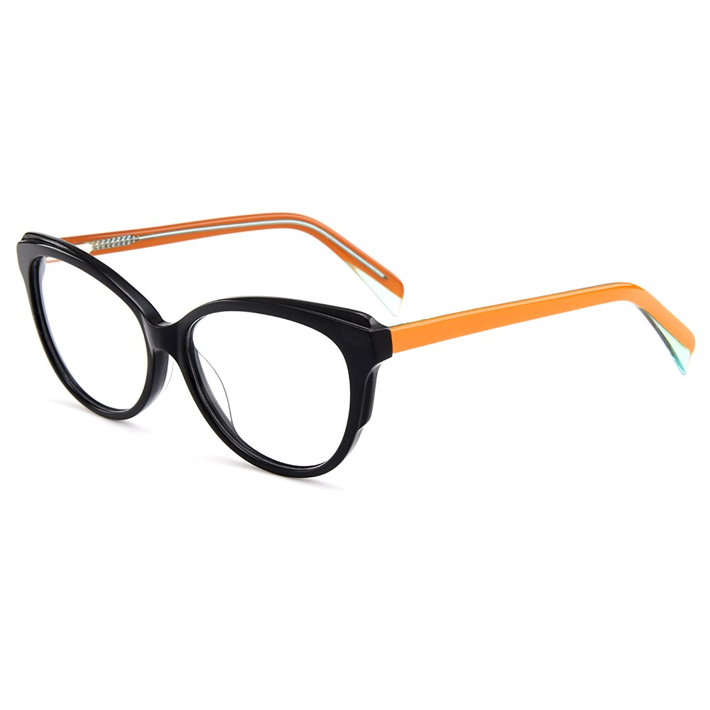 Gmei Optical Stylish Cat Eye Acetate Full Rim Optical Glasses Frame Women Myopia Presbyopia Eyewear With Spring Hinges A174
