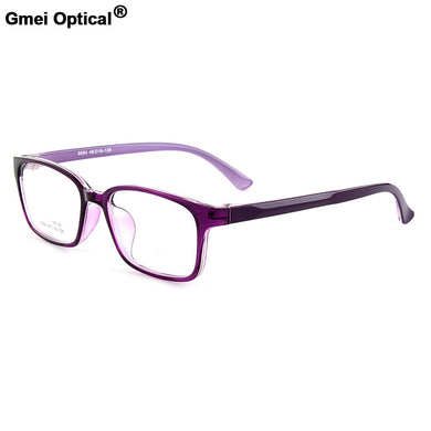 Gmei Optical Women's Rectangular Urltra-Light TR90 Full Rim Optical Eyeglasses Frames Men's Myopia Spectacles 5 Colors M5054