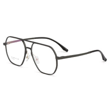 Load image into Gallery viewer, Gmei Optical Pilot Retro Aluminum Magnesium Men Glasses Frame With Spring Hinges Brand Designer Square Spectacles Frames GF9003