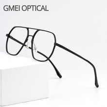 Load image into Gallery viewer, Gmei Optical Pilot Retro Aluminum Magnesium Men Glasses Frame With Spring Hinges Brand Designer Square Spectacles Frames GF9003