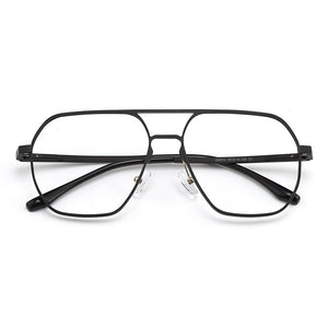 Gmei Optical Pilot Retro Aluminum Magnesium Men Glasses Frame With Spring Hinges Brand Designer Square Spectacles Frames GF9003