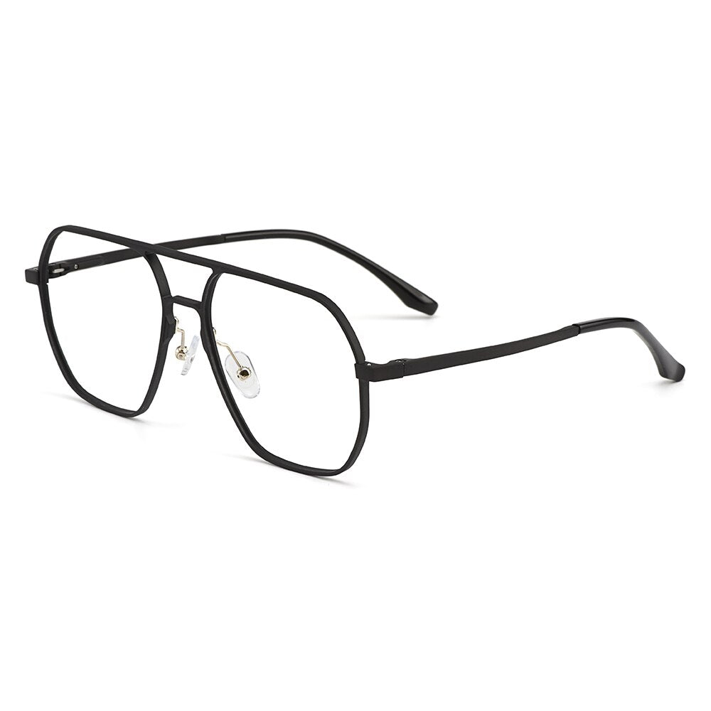 Gmei Optical Pilot Retro Aluminum Magnesium Men Glasses Frame With Spring Hinges Brand Designer Square Spectacles Frames GF9003