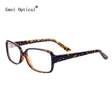 Load image into Gallery viewer, Gmei Optical Plastic Rectangular Full Rim Women&#39;s Glasses Frames Optical Eyewear Frame Tortoiseshell T8015