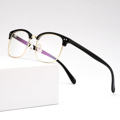 Gmei Optical Retro Classic Plastic Men Glasses Frame Metal Alloy Brand Designer Square Prescription Eyeglasses Frames MD085