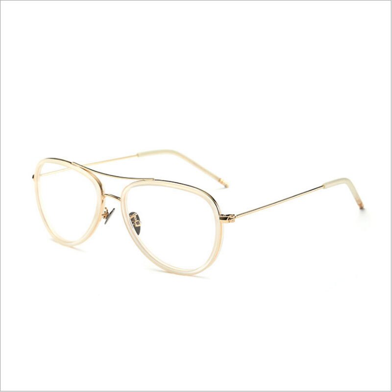 Gmei Optical Retro Decoration Optical Eyeglasses Frames Myopia Metal Alloy Women Men Spectacles Oculos De Grau Eyewear A88011