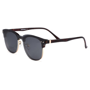 Gmei Optical Retro Men Square Glasses Frame Ultralight Alloy Polarized Clip on Sunglasses Women Optical Eyewear S8476