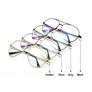 Gmei Occhiali da sole retrò ottici Montature da vista per occhiali da vista Miopia Lega di metallo Donna Uomo Occhiali da vista Oculos De Grau Eyewear A27032 