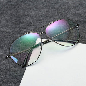 Gmei Occhiali da sole retrò ottici Montature da vista per occhiali da vista Miopia Lega di metallo Donna Uomo Occhiali da vista Oculos De Grau Eyewear A27032 