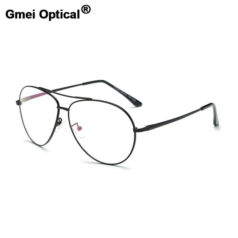 Gmei Occhiali da sole retrò ottici Montature da vista per occhiali da vista Miopia Lega di metallo Donna Uomo Occhiali da vista Oculos De Grau Eyewear A27032 
