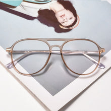 Load image into Gallery viewer, Gmei Optical Retro Transparent Glasses Frames Ultra Light TR Double Beam Glasses Frame For Women&#39;s Spectacles 6537