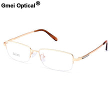 Carica l&#39;immagine nel visualizzatore di Gallery, Gmei Optical S8207 Alloy Metal Semi-Rimless Eyeglasses Frame for Men Prescription Optical Eyewear Glasses