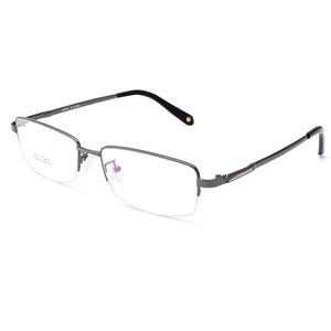 Gmei Optical S8207 Alloy Metal Semi-Rimless Eyeglasses Frame for Men Prescription Optical Eyewear Glasses