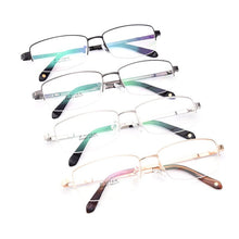Carica l&#39;immagine nel visualizzatore di Gallery, Gmei Optical S8207 Alloy Metal Semi-Rimless Eyeglasses Frame for Men Prescription Optical Eyewear Glasses