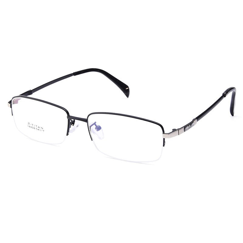 Gmei Optical S8208 Montatura per occhiali da vista semi-senza montatura in lega di metallo per uomo Occhiali da vista ottici 