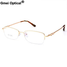 Load image into Gallery viewer, Gmei Optical S8213 Alloy Metal Semi-Rimless Eyeglasses Frame for Women Prescription Optical Eyewear Glasses