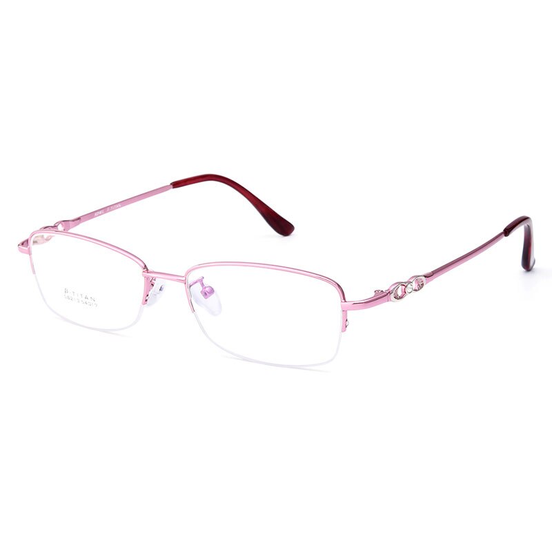 Gmei Optical S8213 Alloy Metal Semi-Rimless Eyeglasses Frame for Women Prescription Optical Eyewear Glasses