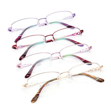 Load image into Gallery viewer, Gmei Optical S8213 Alloy Metal Semi-Rimless Eyeglasses Frame for Women Prescription Optical Eyewear Glasses