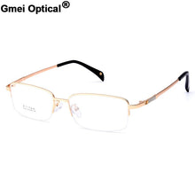Load image into Gallery viewer, Gmei Optical S8214 Alloy Metal Semi-Rimless Eyeglasses Frame for Men Prescription Optical Eyewear Glasses