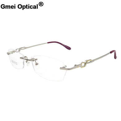 Gmei Optical S8304 Rimless Eyeglasses Frame for Women Rimless Eyewear Glasses