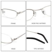 Load image into Gallery viewer, Gmei Optical Semi Rimless Pure Titanium Women Glasses Frame For Prescription Spectacles Brand Designer Optics Eyewear W2008