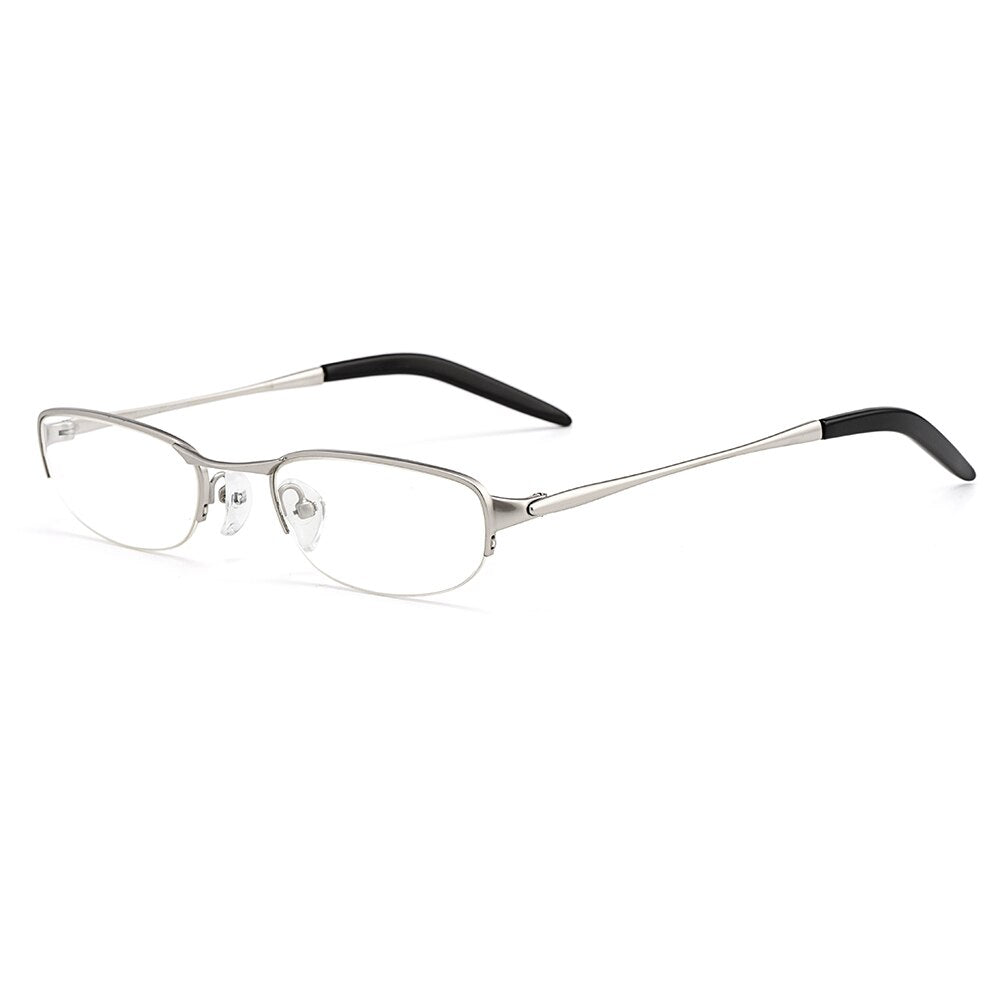 Gmei Optical Semi Rimless Pure Titanium Women Glasses Frame For Prescription Spectacles Brand Designer Optics Eyewear W2008