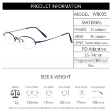 Carica l&#39;immagine nel visualizzatore di Gallery, Gmei Optical Semi Rimless Pure Titanium Women Glasses Frame Small Face Suitable Prescription Spectacles Frames Eyewear W8005