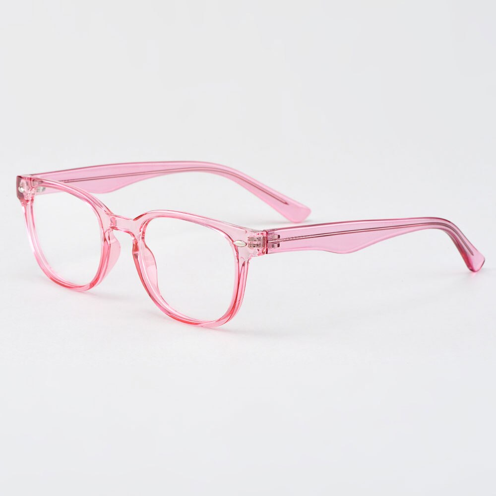 Gmei Optical Stylish Oval Pink Transparent Brand Designer Women Glasses Frames Prescription Eyeglasses Optical Eyewear H8034