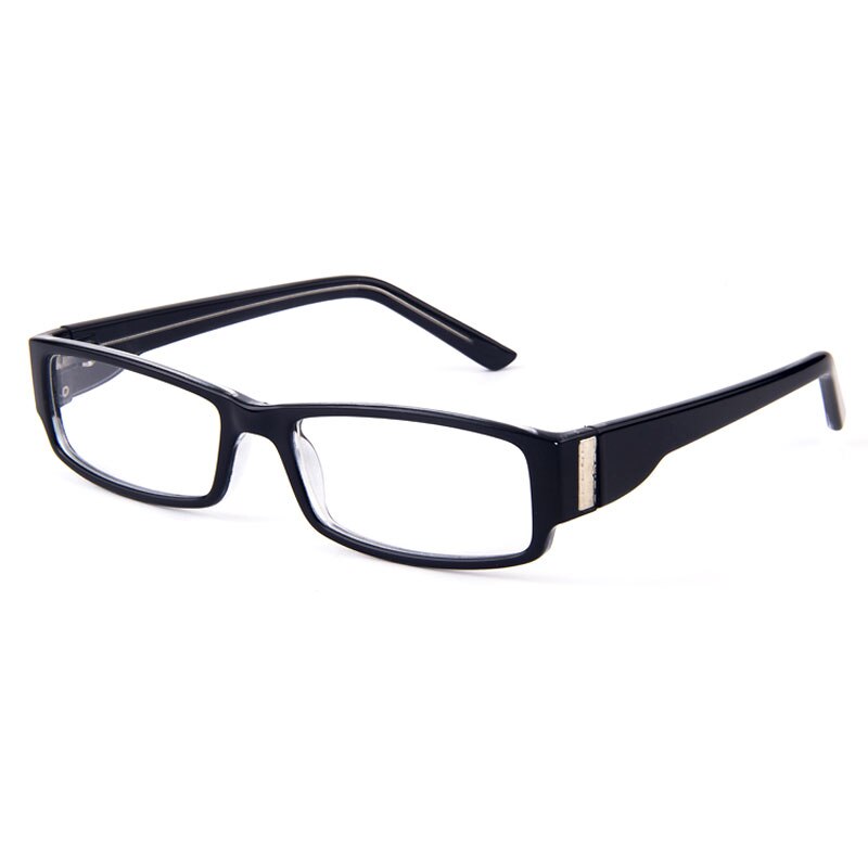 Gmei Optical Stylish Plastic Rectangular Men Full Rim Glasses Frames Black Hypoallergenic Women's Eyeglasses Frame T8011