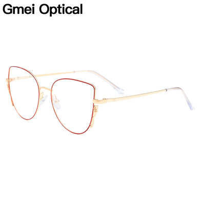 Gmei Optical Stylish Urltra-Light Titanium Alloy Women Square Full Rim Glasses Frames For Myopia Prescription Eyeglasses M18016