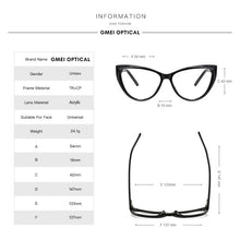 Load image into Gallery viewer, Gmei Optical Transparent Clear Glasses Frame Cat Eye Eyeglasses Frames For Women Prescription Spectacles 2003