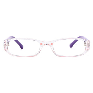 Gmei Optical Transparent Rectangular Full Rim Plastic Kid's Glasses Frames For Myopia Presbyopia Prescription Eyeglasses H8001