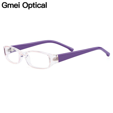 Gmei Optical Transparent Rectangular Full Rim Plastic Kid's Glasses Frames For Myopia Presbyopia Prescription Eyeglasses H8001