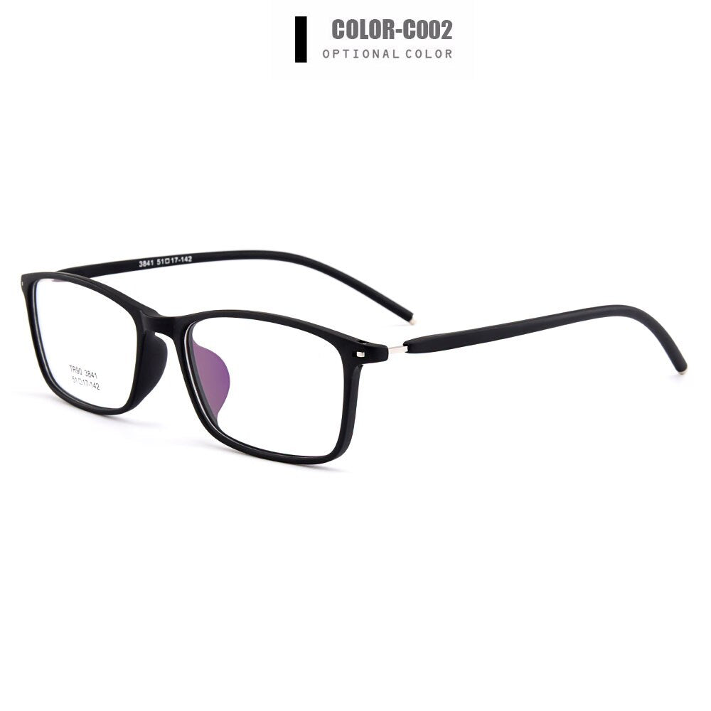 Gmei Optical Trendy Ultralight TR90 Full Rim Women Optical Eyeglasses Frame Men Plastic Myopia Eyewear 3 Colors Optional M3841