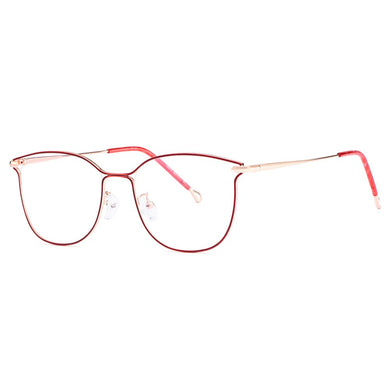 Gmei Optical Trendy Urltra-Light Titanium Alloy Women Full Rim Glasses Frames For Myopia Reading Prescription Eyeglasses M18043