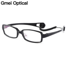 Load image into Gallery viewer, Gmei Optical Ultra-light Flexible TR90 Comfortable Safe Full Rim Kid&#39;s Eyeglasses Frames Saddle Bridge Anti-drop Lanyard H8023